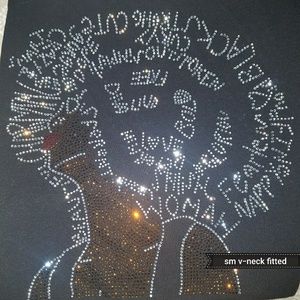 Afro woman Bling Tee